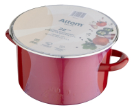 Altom Garnek emaliowany 22 cm 3,6 l pokrywka merlot indukcja - 1611127 - zdjęcie 5